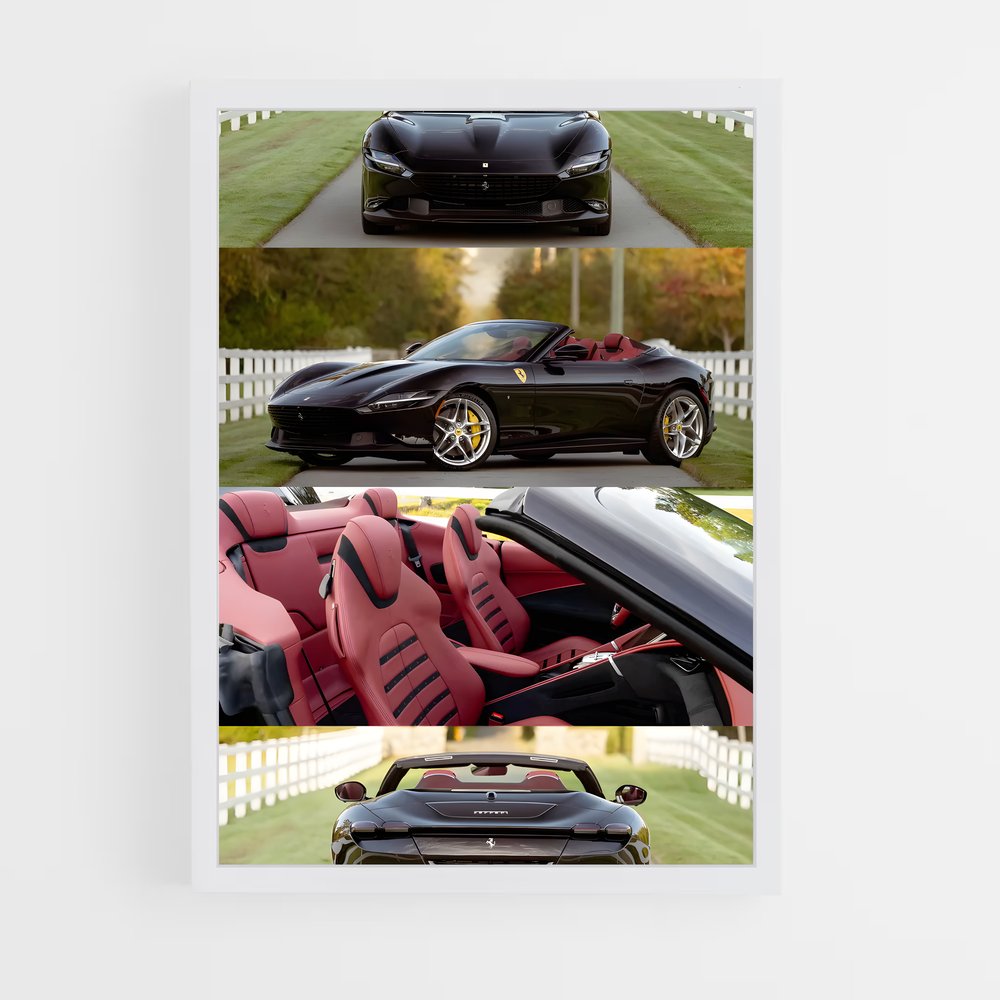 Poster Spider Rouge – affiche Ferrari (vue 3)